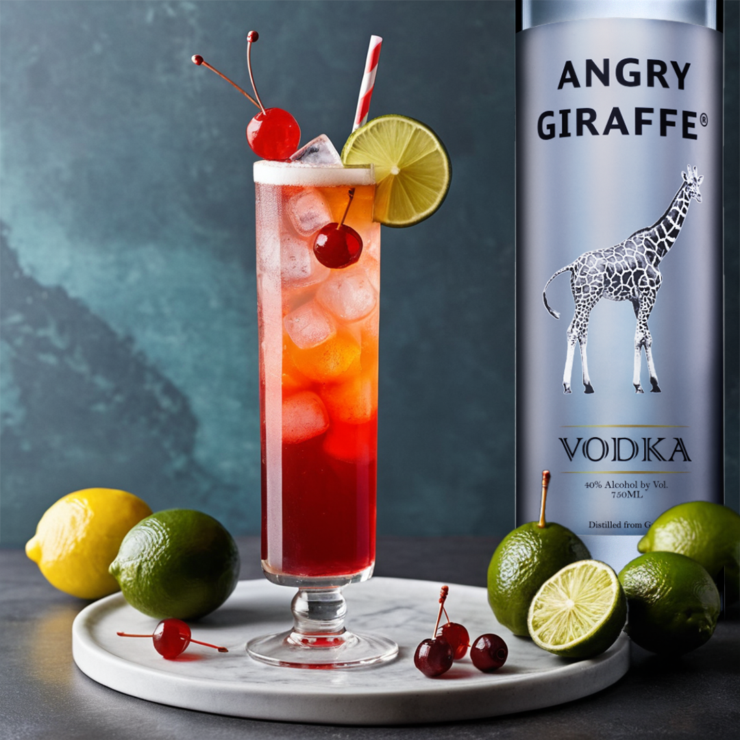 Dirty Shirley with Angry Giraffe Premium Vodka